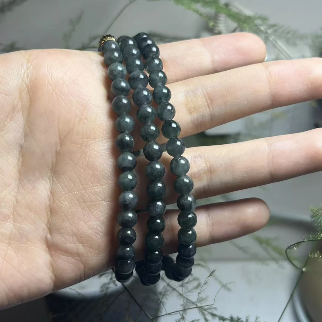 天然A货翡翠珠串145