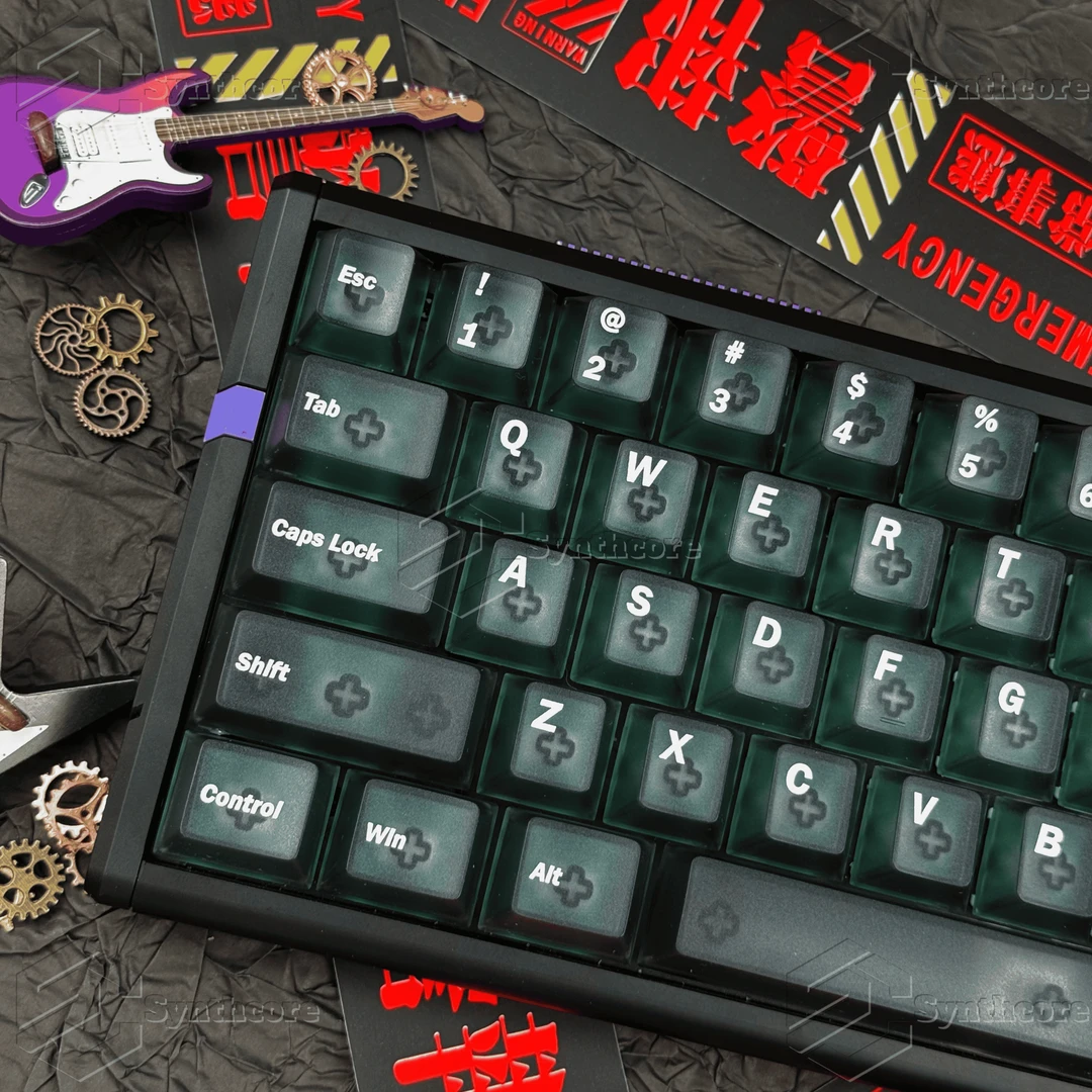 雾透PC透光键帽支持wooting EZ63MADE68 hero68ND63夜魔磁轴键帽