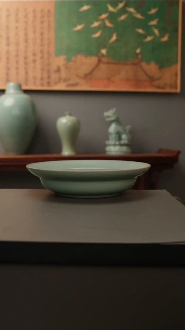 【闪购商品】杯仿古釉原矿   折腰盘 微瑕