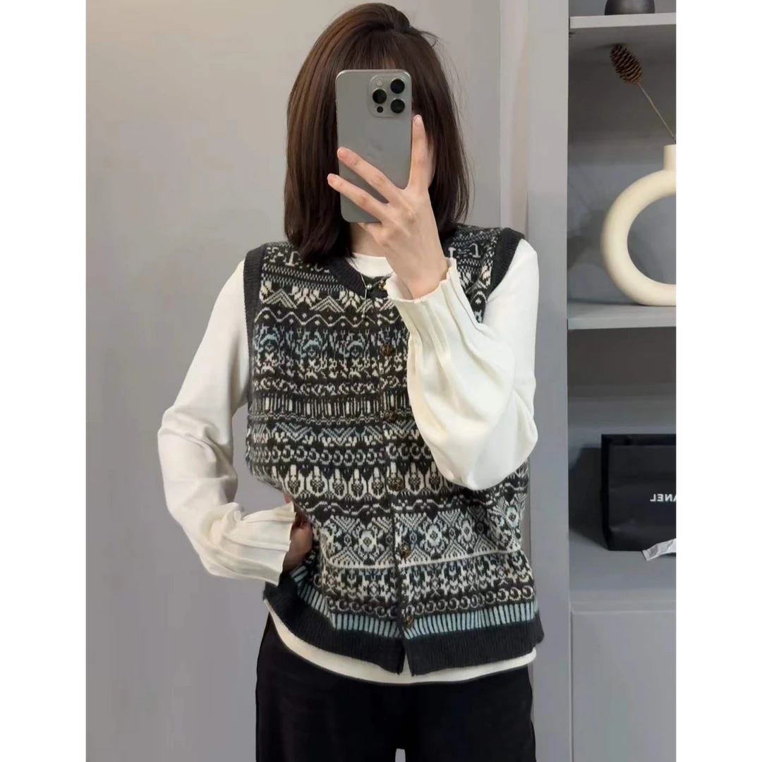 TY7 【复古马甲】欧货简约百搭藏肉复古马甲（衣长56）