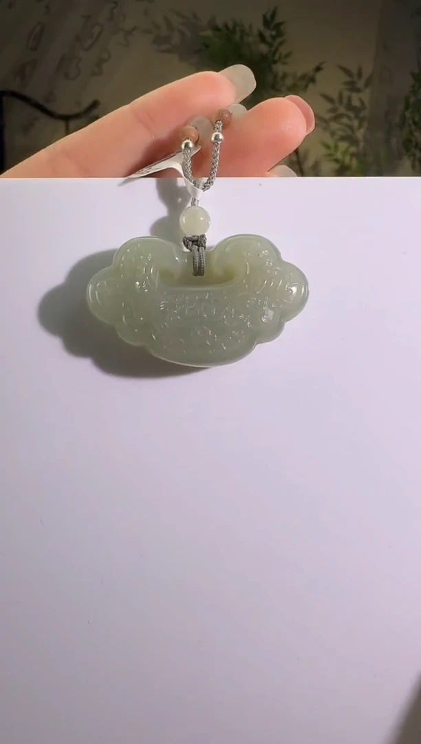 和田玉未镶嵌颈饰锁1265