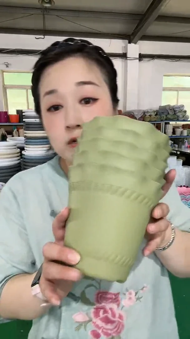 5个罗马盆3号，口径14，无托，绿色
