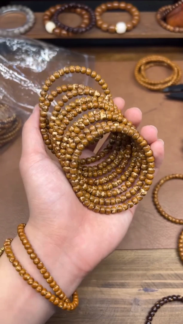 手串紫金鼠花皮熊猫‘奶盖’ 56实心