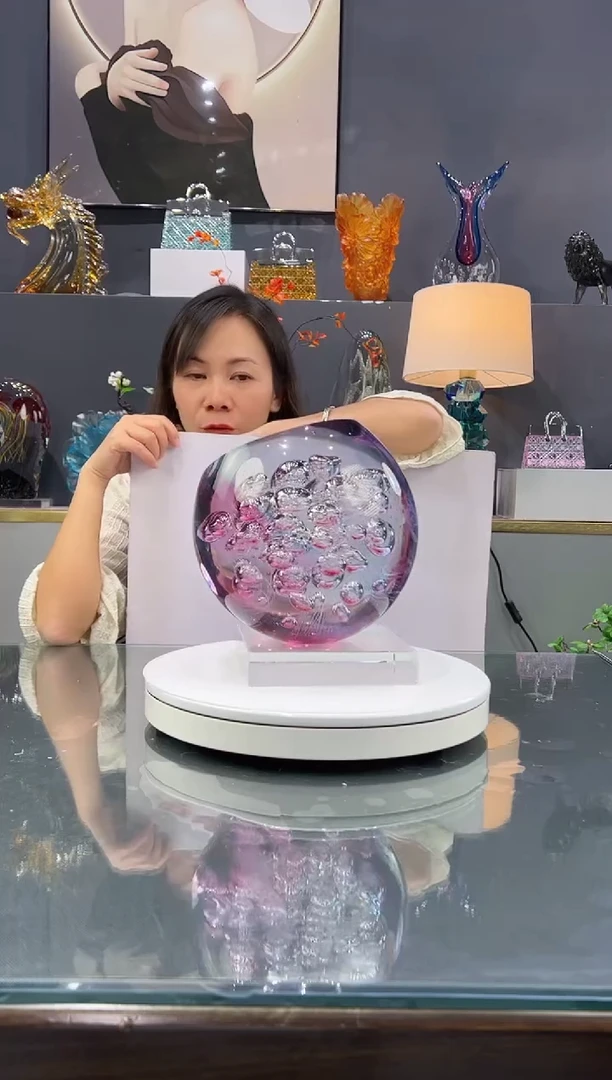 琉璃  水晶琉璃摆件1个