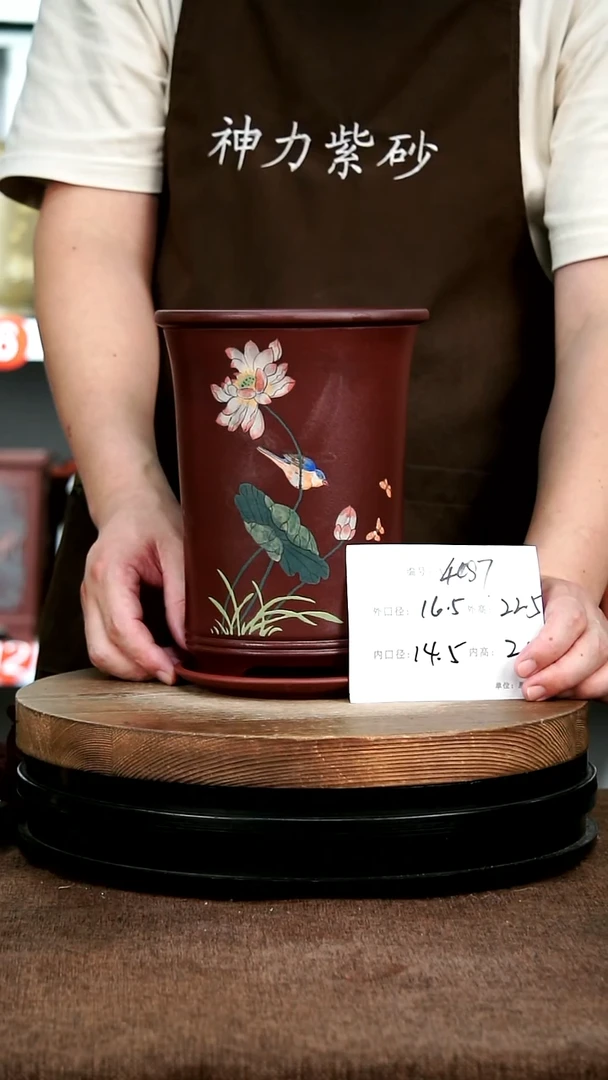 紫砂花盆花卉园艺4487+Z