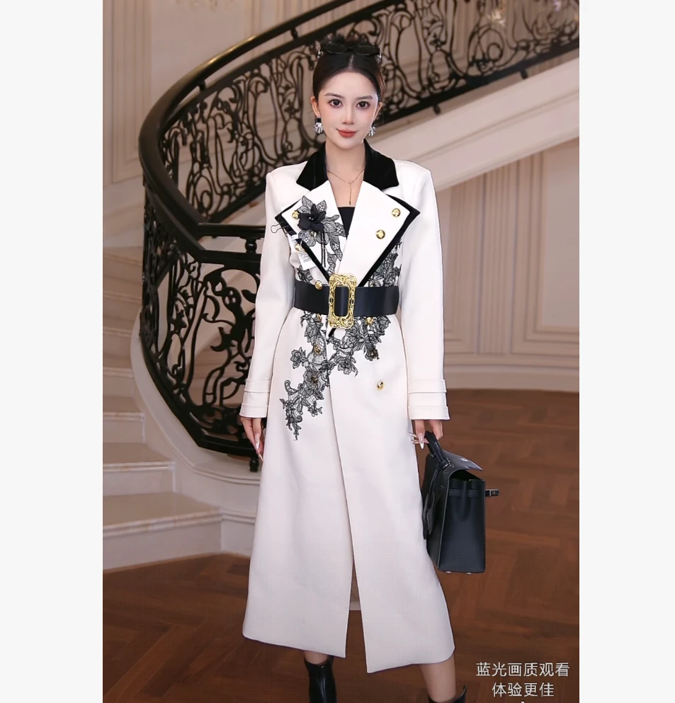 FNN【芙娜妮】2025新款出游服装女复古休闲衣服女大衣外套F2530470