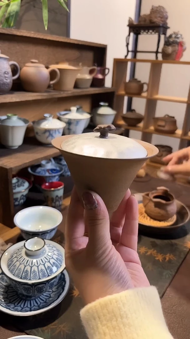 【闪购商品】其他粗陶老岩泥太湖石盖碗