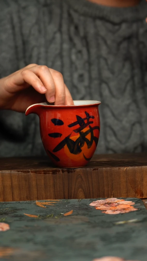 杯釉下彩手工手绘同款陶器