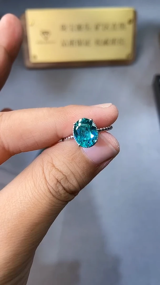 【闪购商品】托帕石戒指银S925镶嵌354