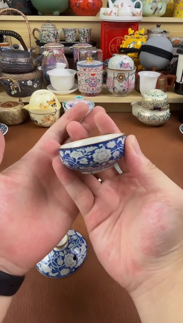 陶瓷茶具摆件旅行套组