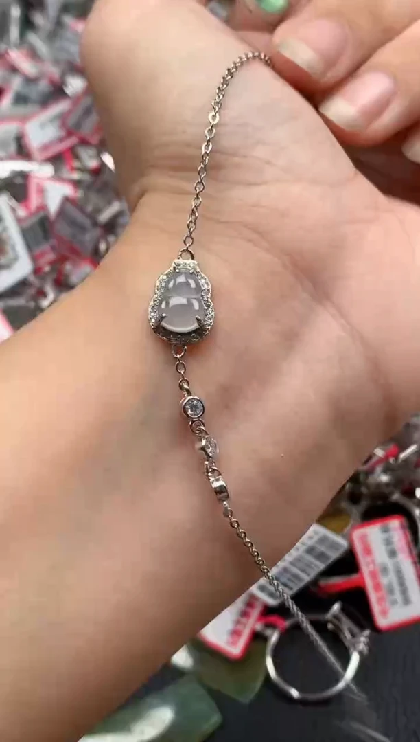 银S925镶嵌戒指翡翠天然A货缅甸翡翠