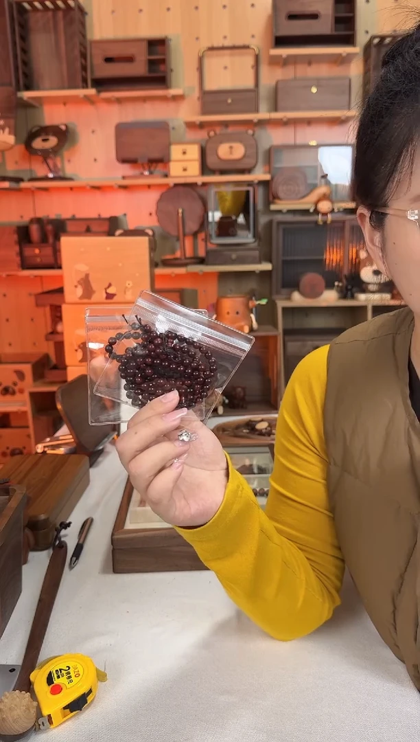 木印度小叶紫檀多圈手串素珠款特价款