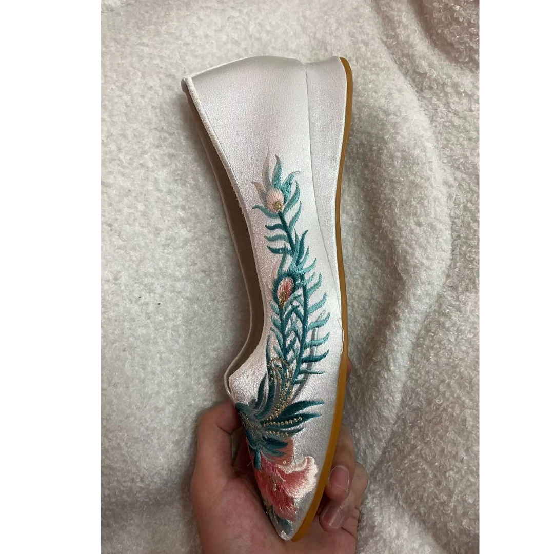 1新款夏季老北京布鞋汉服透气舒适中国风尖头半托拖鞋/723-98