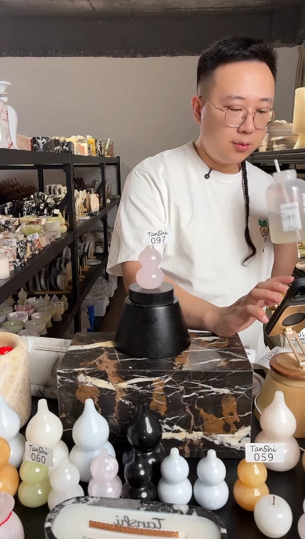 石材097粉玉小葫芦