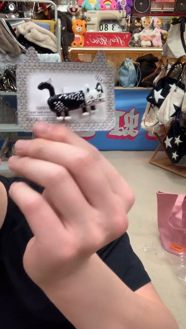 猫玩家别针黑色长条
