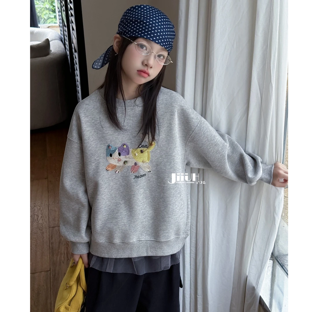 【haobaby】2025FW编织工艺小猫卫衣2138
