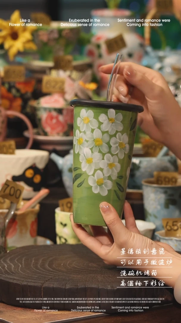 陶瓷景德镇高温釉下彩手工手绘款式