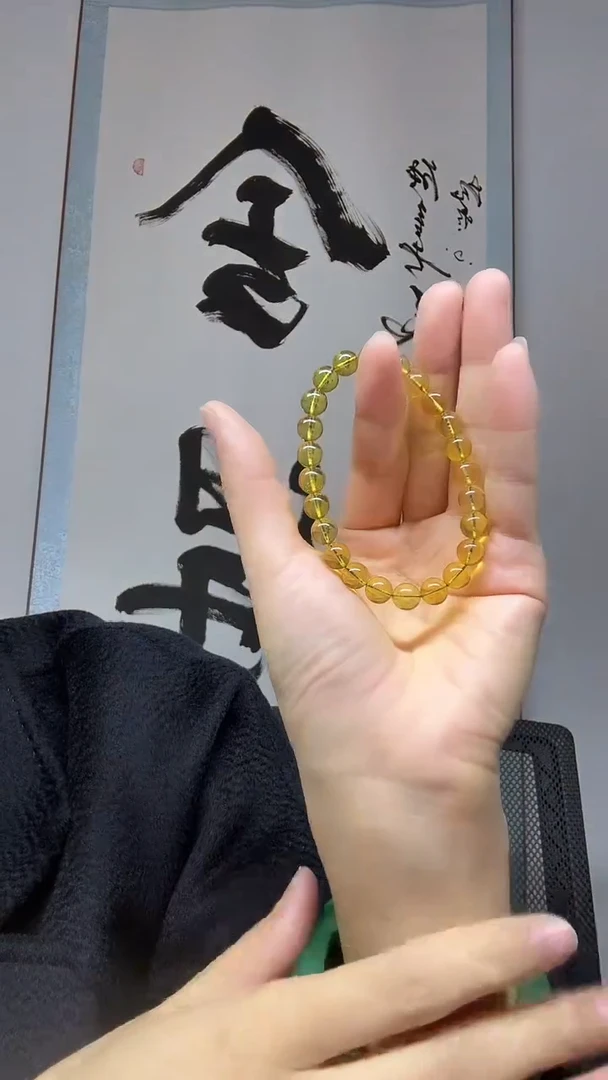 手串琥珀未镶嵌金蓝珀卡7