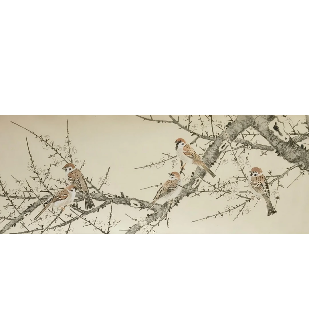 【辽拍】V250709-2-293《花鸟》（3.8平尺) 纸本镜片