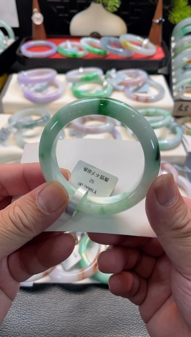 未镶嵌手镯翡翠83号链接 52正圈