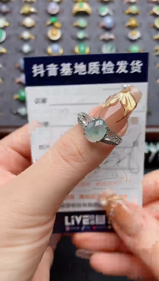 银S925镶嵌戒指翡翠.