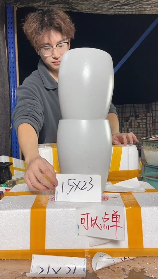 紫砂花盆宜兴紫砂粗陶花盆15*23