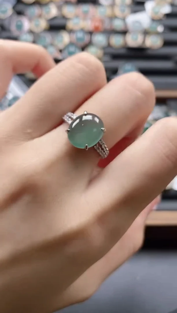 【闪购商品】翡翠戒指银S925镶嵌51151
