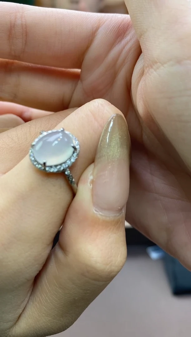 颈饰银S925镶嵌翡翠净货16240