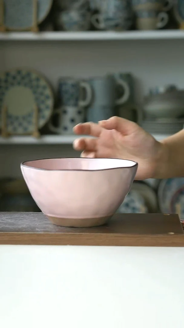 陶瓷微瑕出德国仙女粉面汤碗15cm@4-2@