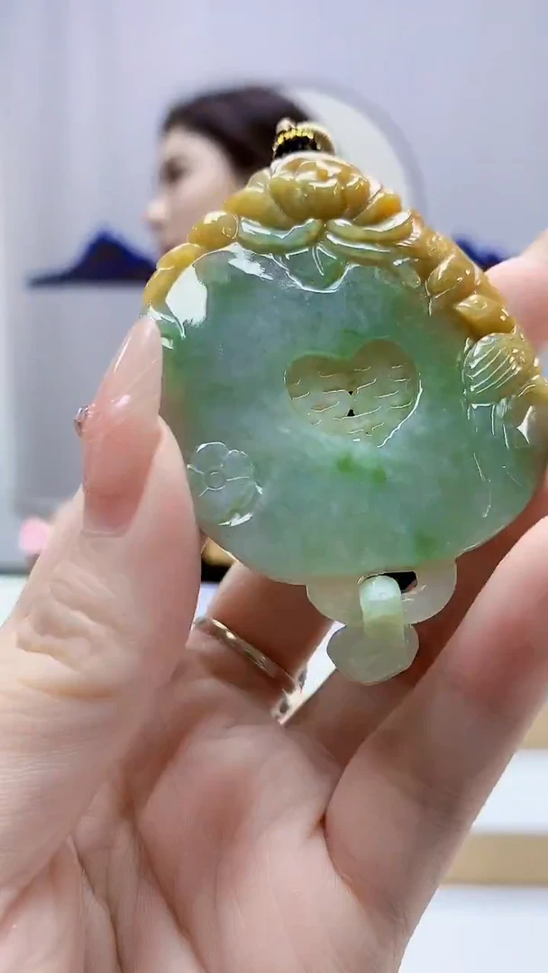 未镶嵌定制翡翠4829DD-毛货挂件58
