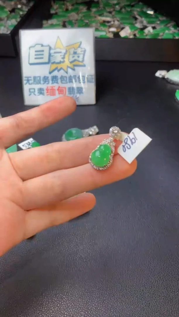 翡翠银S925镶嵌颈饰翡翠