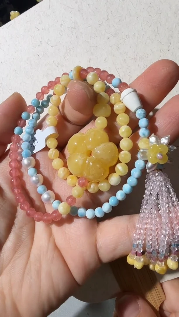 手链蜜蜡未镶嵌蜜蜡花朵手链