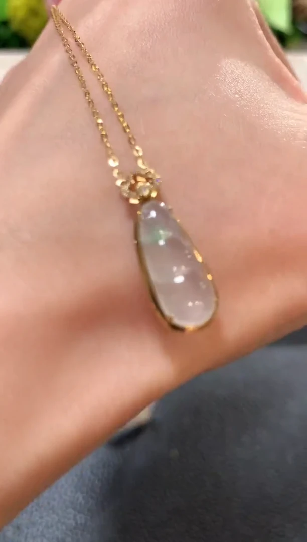 套链18K金镶嵌翡翠n1