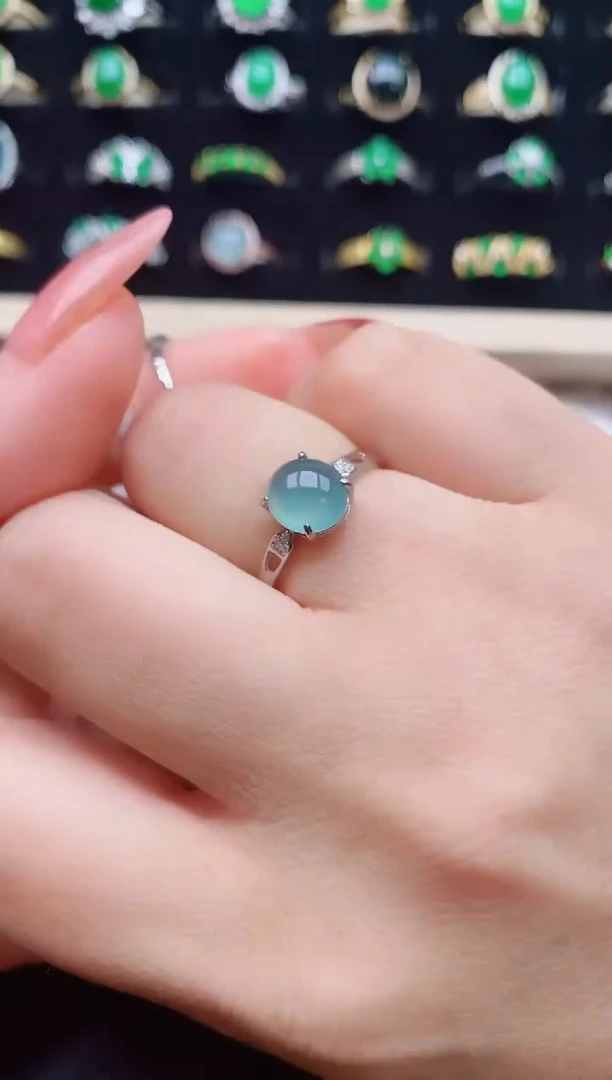 【闪购商品】翡翠戒指银S925镶嵌32132