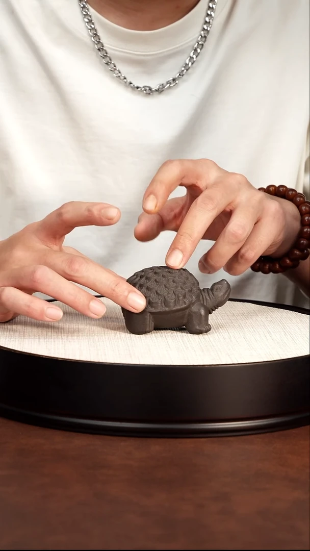 茶壶紫砂全手工紫砂茶宠金钱龟