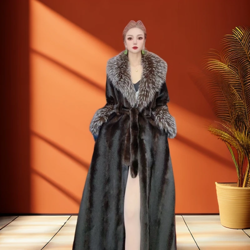 【流年醉夕阳】26年新款法式气质长款刁刁大毛领修身毛毛外套