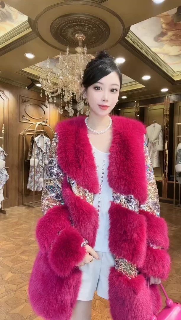 上新年度爆款轻奢时尚百搭毛毛外套-