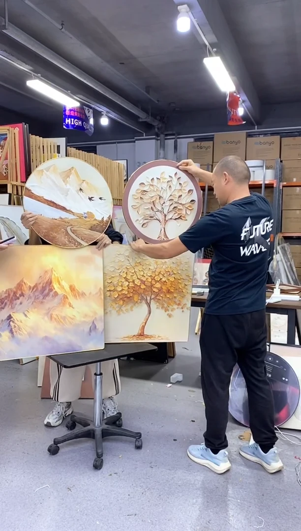 竖款60*60装饰画4个