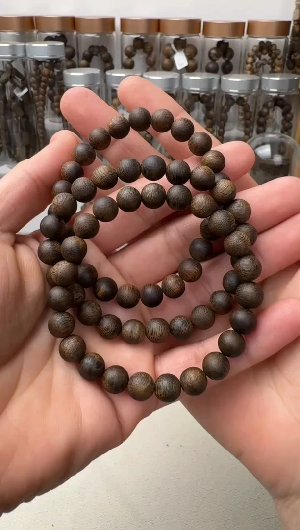 【闪购商品】沉香手串张勺子九九沉圆珠卡8+保6克+