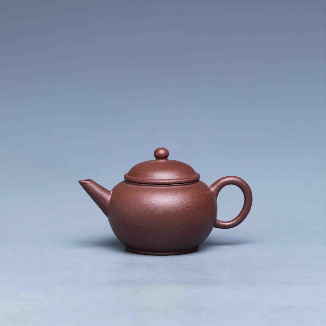五堂紫砂 孟臣水平壶 紫泥90cc 超薄胎小品工夫茶壶