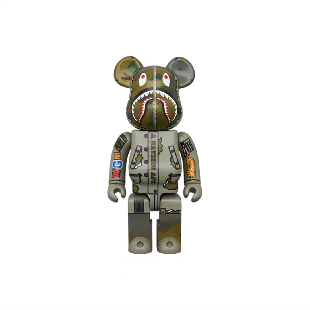 【山哥ST】bearbrick 积木熊 bape 阿尔法 迷彩鲨鱼 400%