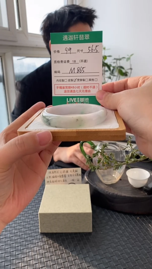 未镶嵌手镯翡翠M865 圈口56.5