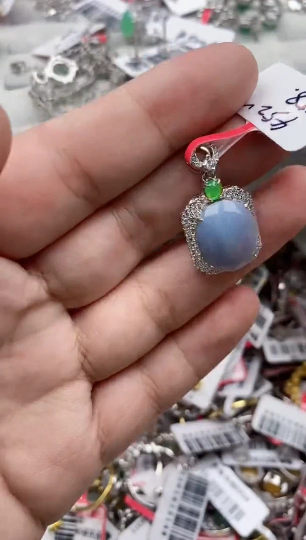 【闪购商品】翡翠戒指银S925镶嵌8888---4