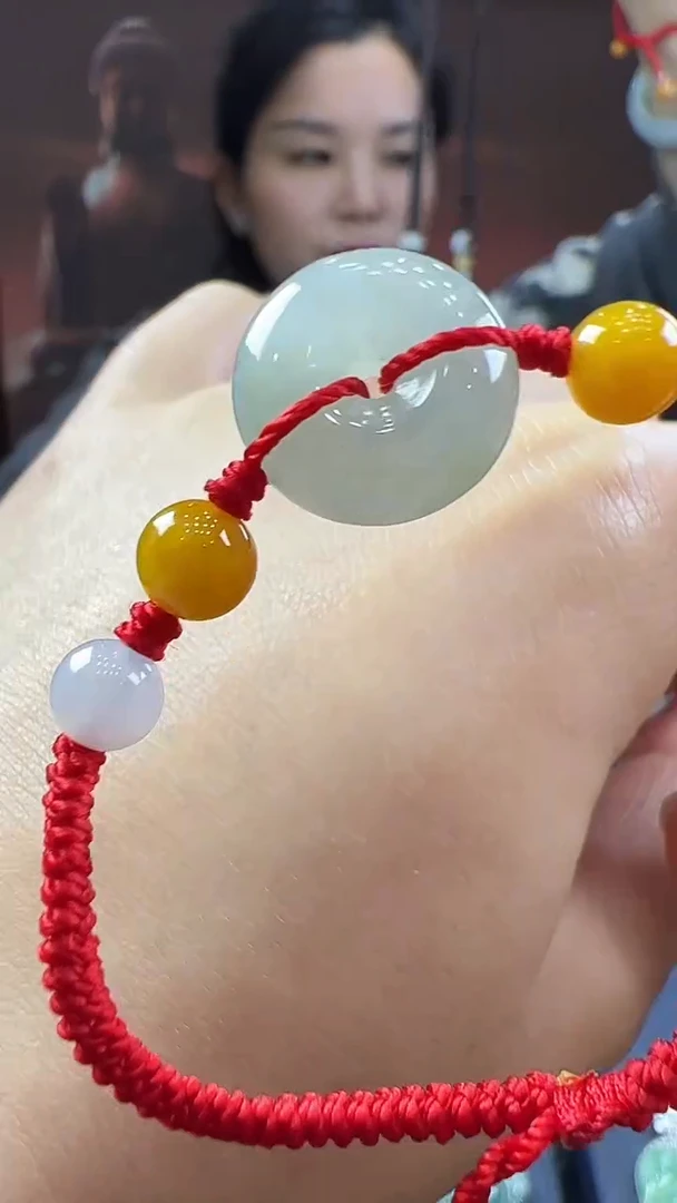 未镶嵌挂件翡翠儿童手绳