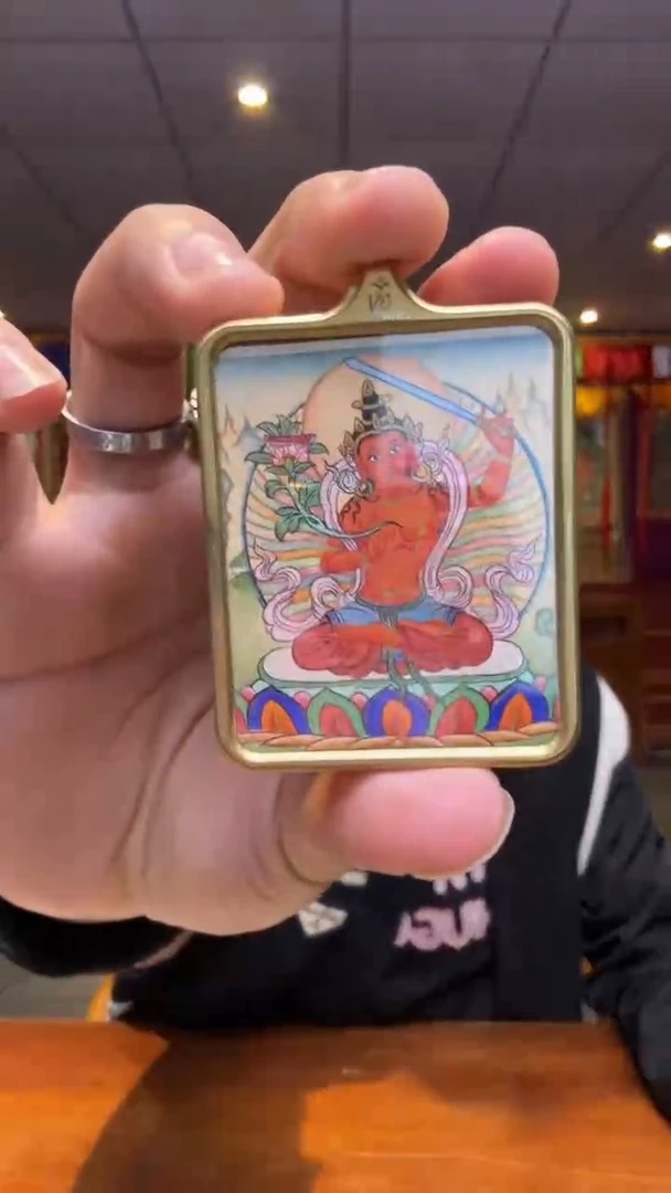 吊坠手绘唐卡文殊老师