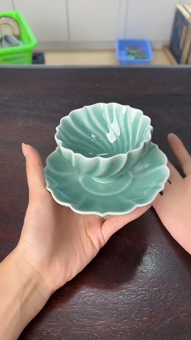 龙泉云间青瓷小米茶器