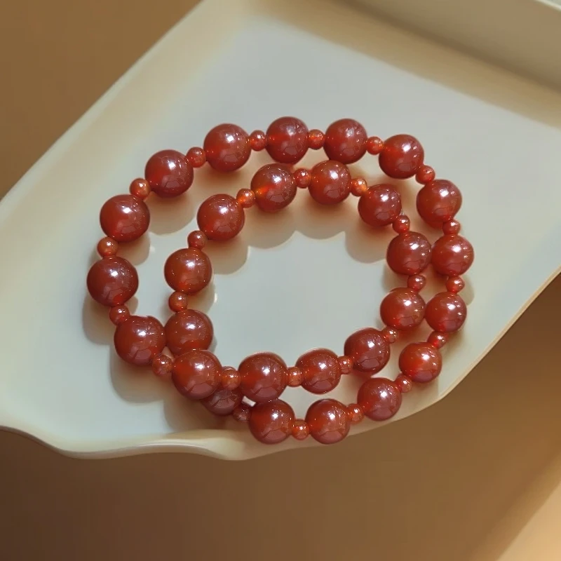 S1440-红玛瑙精品双圈手串