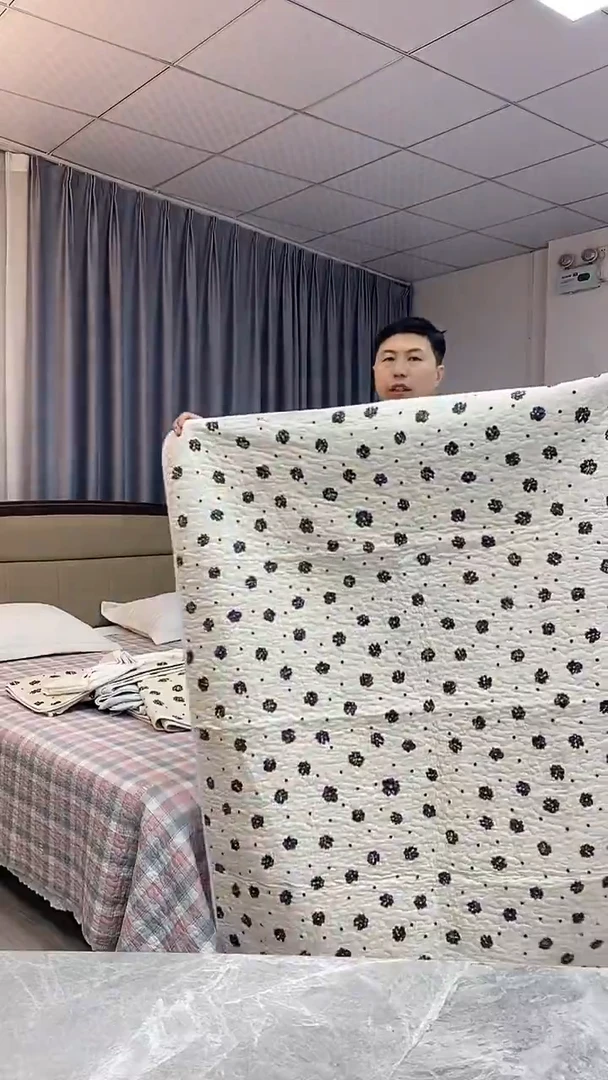 棉110cm*130cm 黑波点