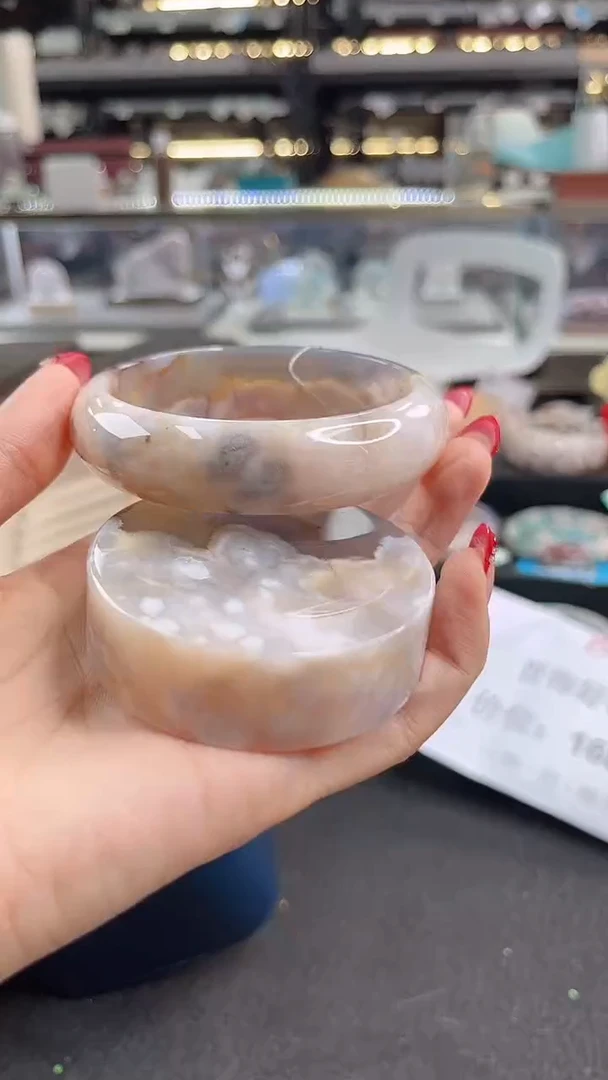 未镶嵌手镯石英质玉63圈口 （赠品镯心）30153