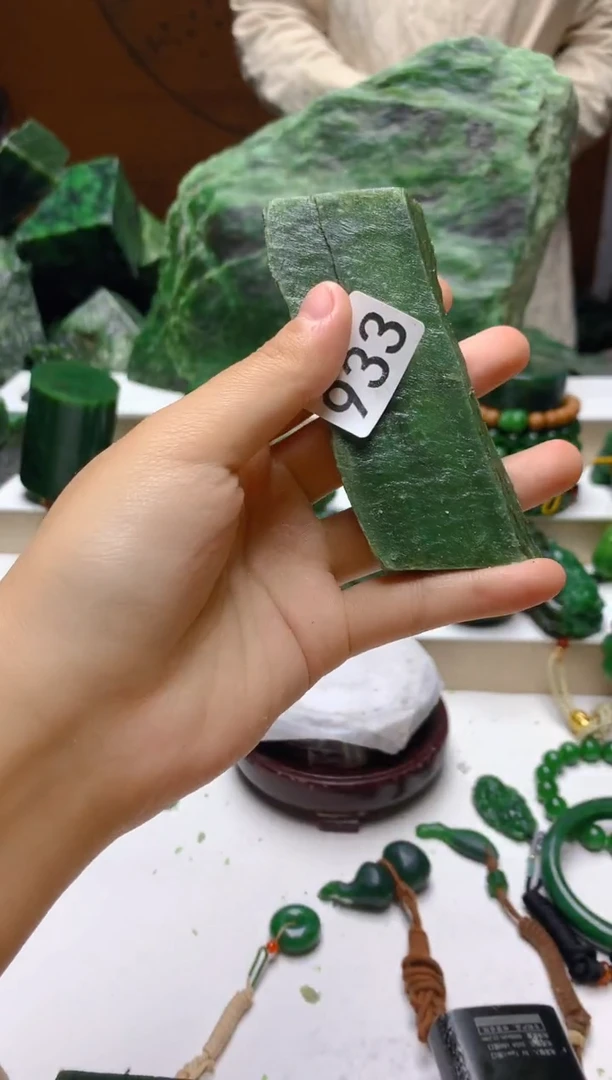 未镶嵌和田玉（碧玉）珠宝半成品@*一1